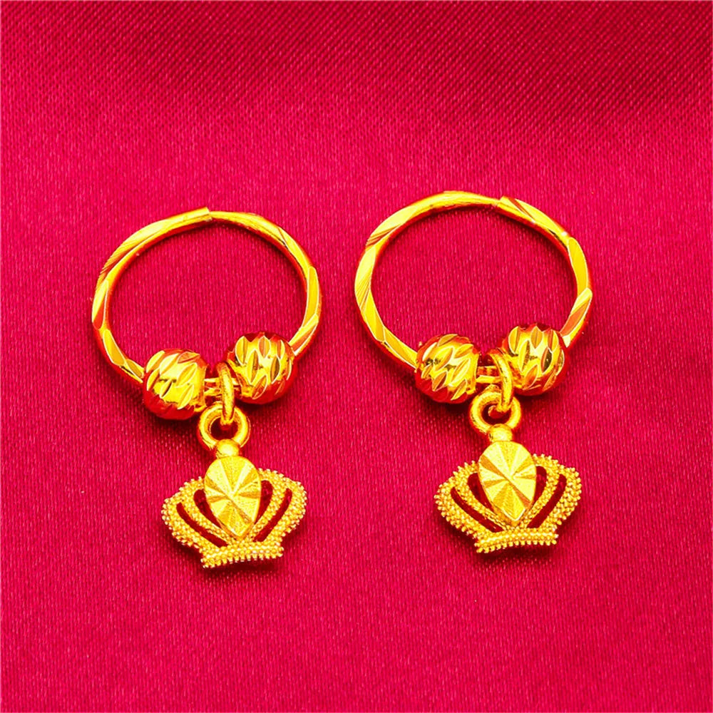 ANIID Heart Earrings 24K Gold Color Hoop Earrings for Women Nigerian Designer Earrings Party Wedding Jewelry Wholesale Gift