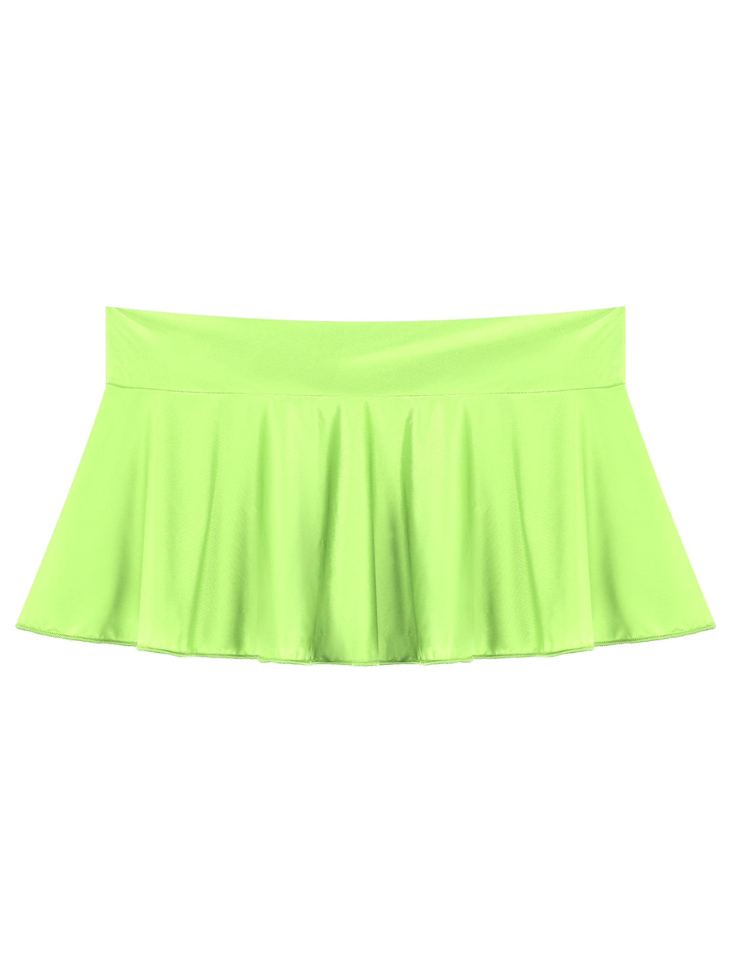 Skirts for Women Korean Fashion Mini Skirts Solid Color Sexy Miniskirt Clubwear Glossy Ruffled Short Rave Mini Skirt Y2k Clothes