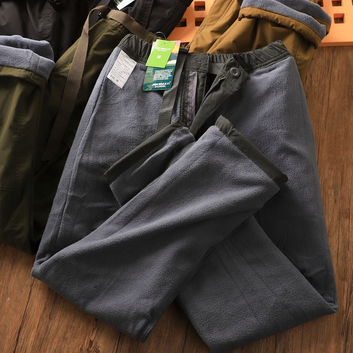 Outdoor Men's Windproof Waterproof Hiking Sports Loose Straight Multibag Workwear Casual Long Trousers Faionable Urban Sle