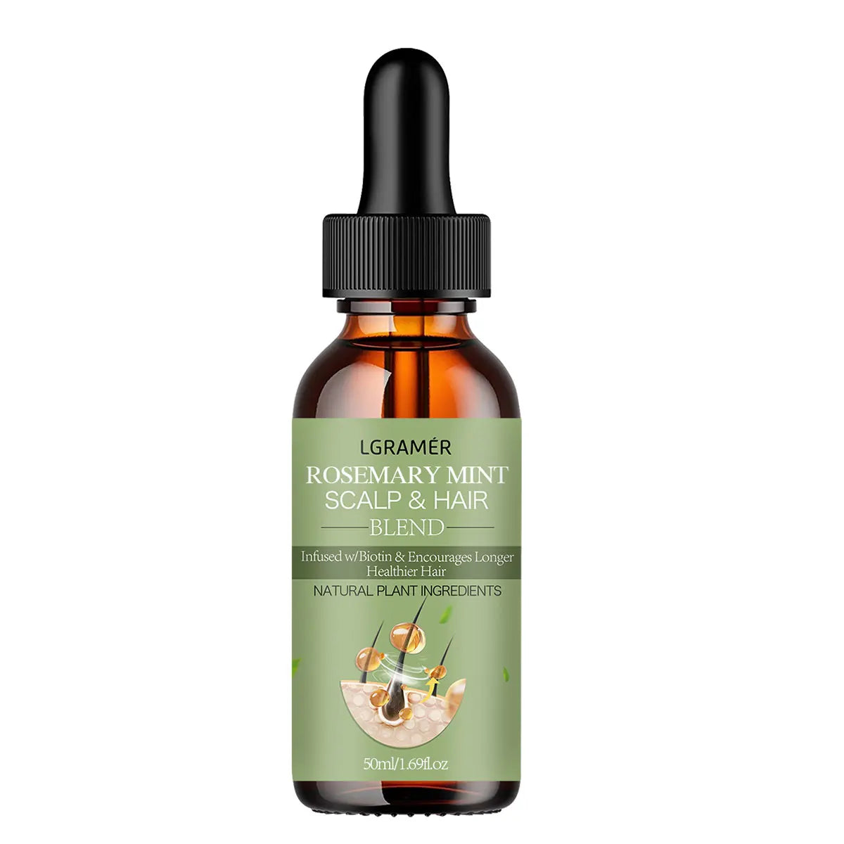 Hair Growth Essential Oil Rosemary Mint Hair Strengthening Oil Nourishing Treatment for Split Ends Dry Organics Hair Care Oil