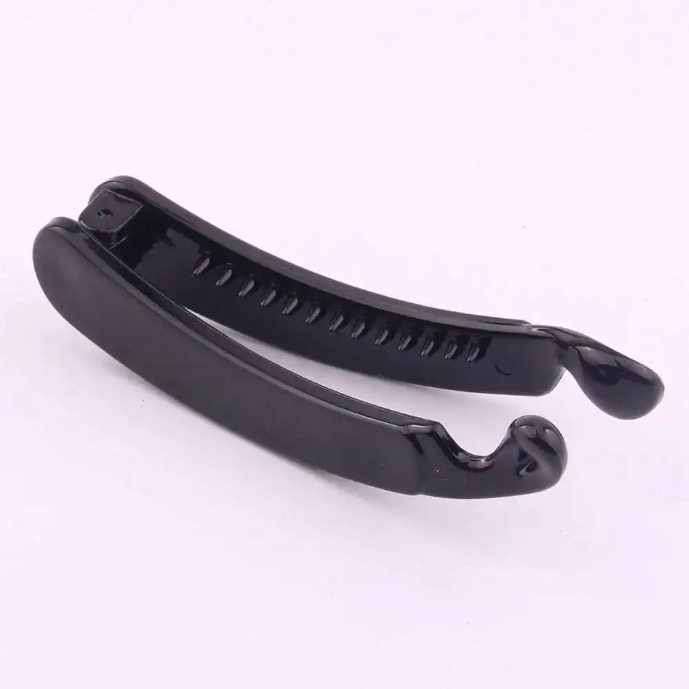 Brand French Banana Hair Clip Black Plastic Ponytail Holder Hair Pin for Lady Hairdress Beauty Tool Simple Hair Clips 2020