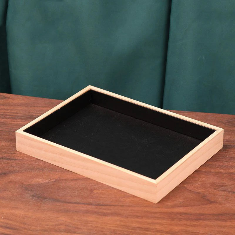 Fashion Wood Jewelry Tray Storage Trays Pendant Necklace Bracelet Earrings Ring Display Plate Desktop Drawer Sundries Organizers