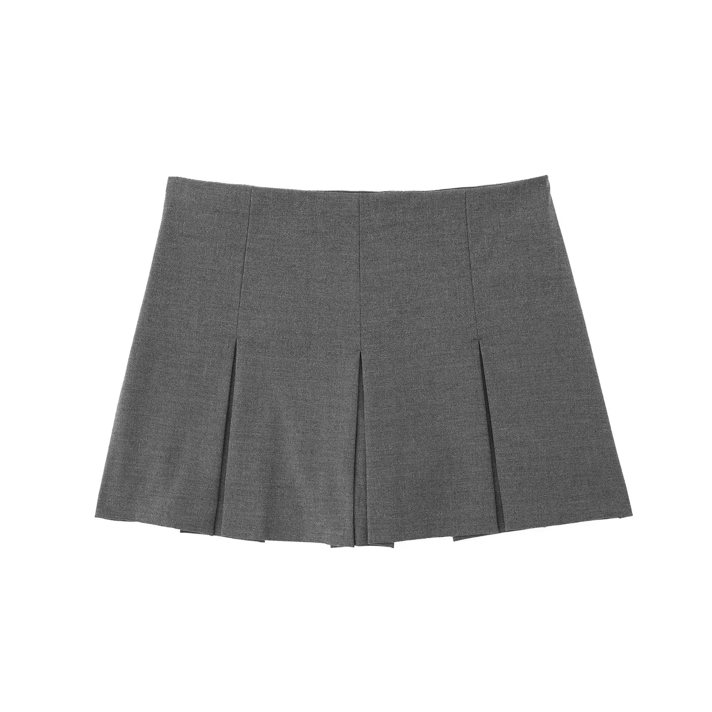 HXAO Pleated Mini Skirt Pants High Waist Grey Short Skirts Women Summer Black Skirt Shorts Streetwear Casual Women's Skort