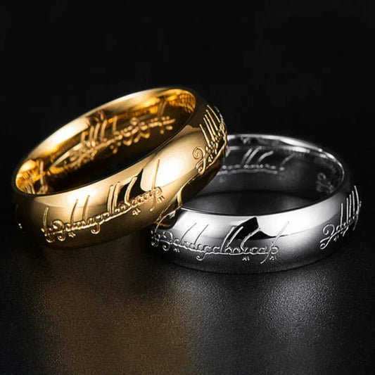 Stainless steel Language Rings for Unisex Fashion Accessories Jewelry