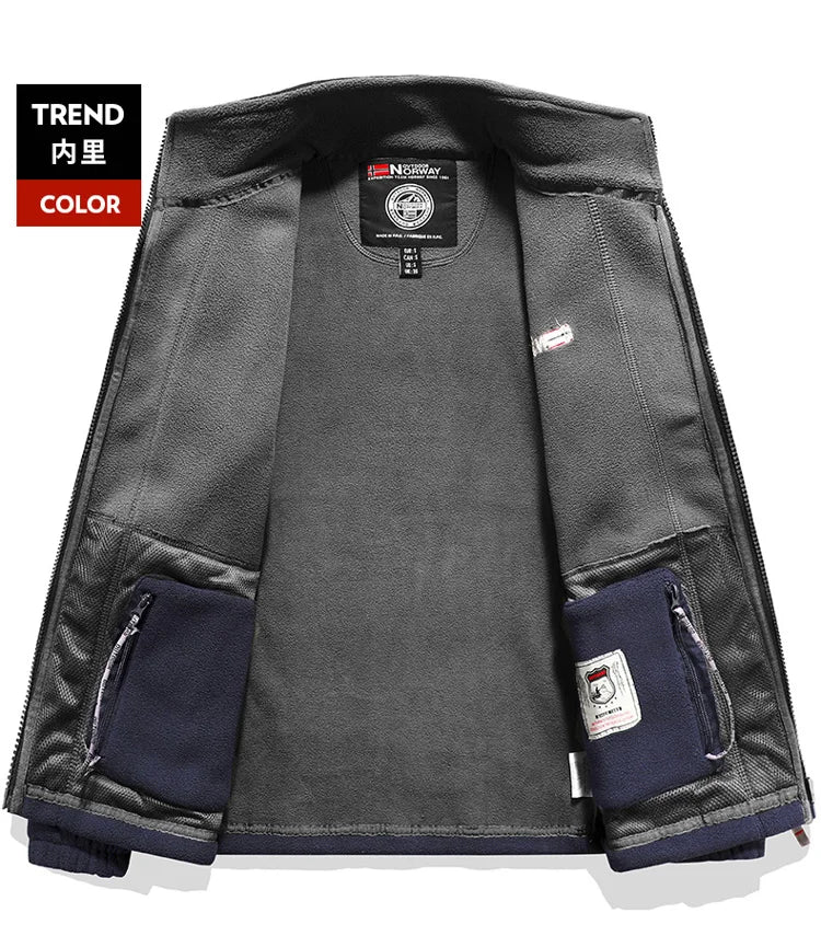 Thickened Fleece Men's Hooded Fleece Jacket, Fleece Jacket, Fleece Jackets for Couples, Fleece Zipper Open Plus Size Top Jackets