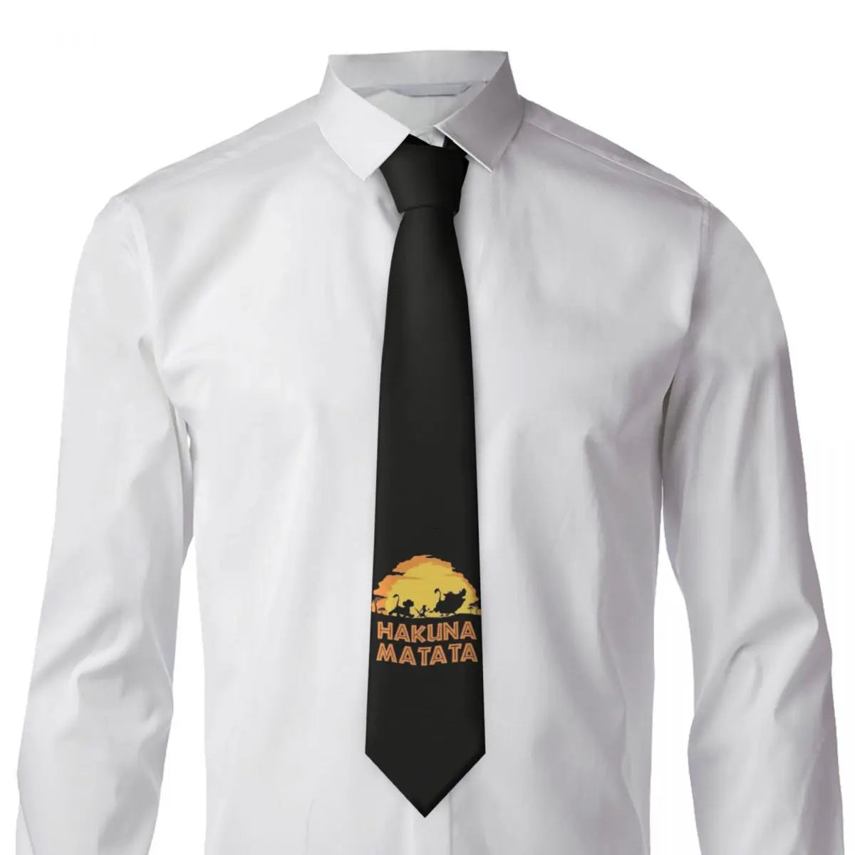 Custom The Lion King Hakuna Matata Necktie Mens Mens Suit Tie For Thanksgiving Day
