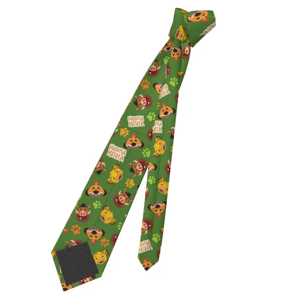 Custom The Lion King Hakuna Matata Necktie Mens Mens Suit Tie For Thanksgiving Day
