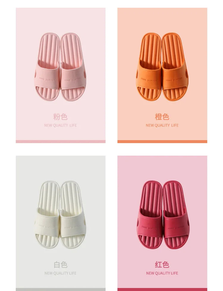 2025 Men's Summer Slippers for Home Use Women's Indoor Non Slip Shower Home Use EVA Soft Bottom Couple's Bathroom Slippers