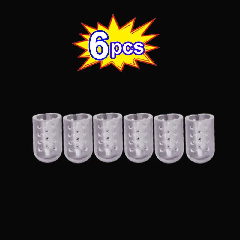 10/50pcs Transparent Silicone Toe Covers Women Gel Little Toes Protector Tube Foot Care Finger Caps Elasticity Prevents Blisters