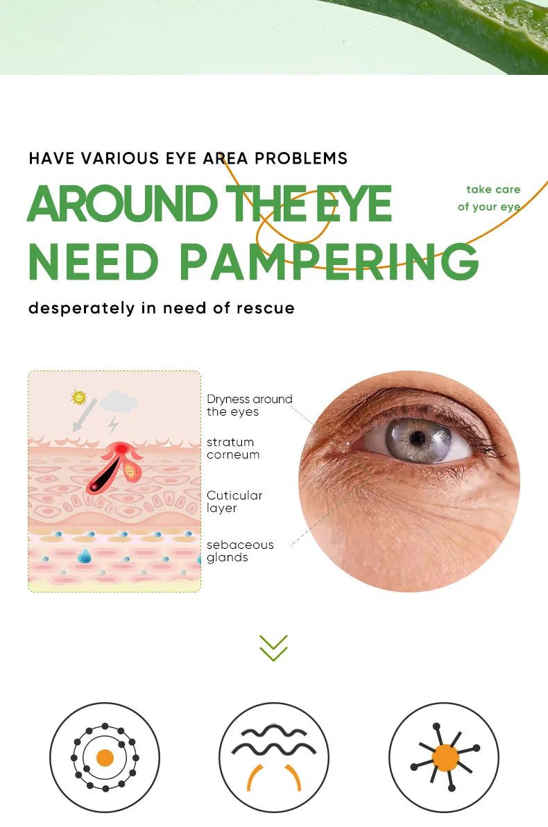 SADOER Hyaluronic Acid 24K Golden Sakura Eye Cream Anti Dark Circles Anti Wrinkles Moisturizing Anti-aging Creams Eyes Skin Care