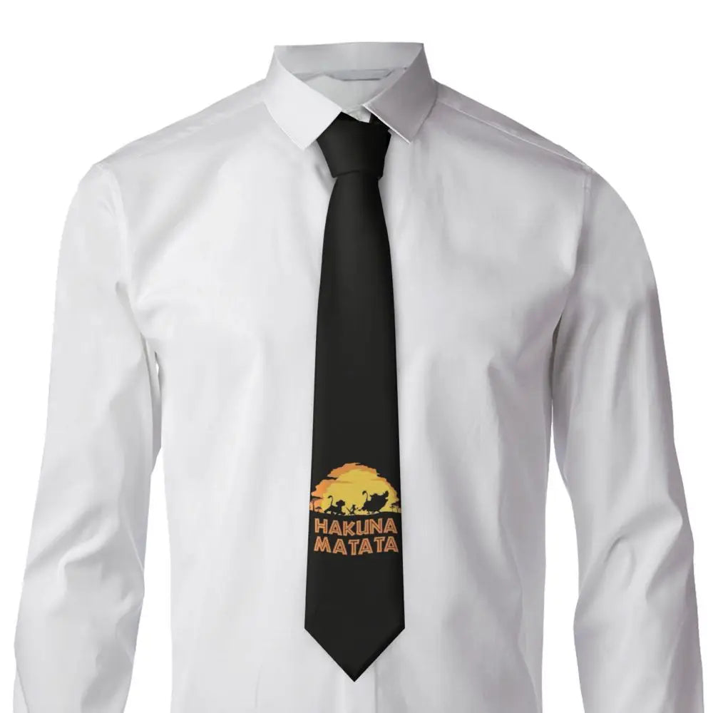Custom The Lion King Hakuna Matata Necktie Mens Mens Suit Tie For Thanksgiving Day