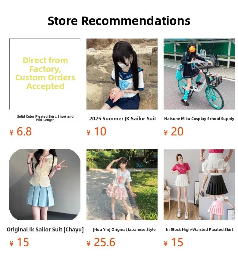 Women's Pleated Mini Skirt Elastic Waist Striped School Girl Style Summer Autumn Winter New Arrival A- Line Half-length Skirt