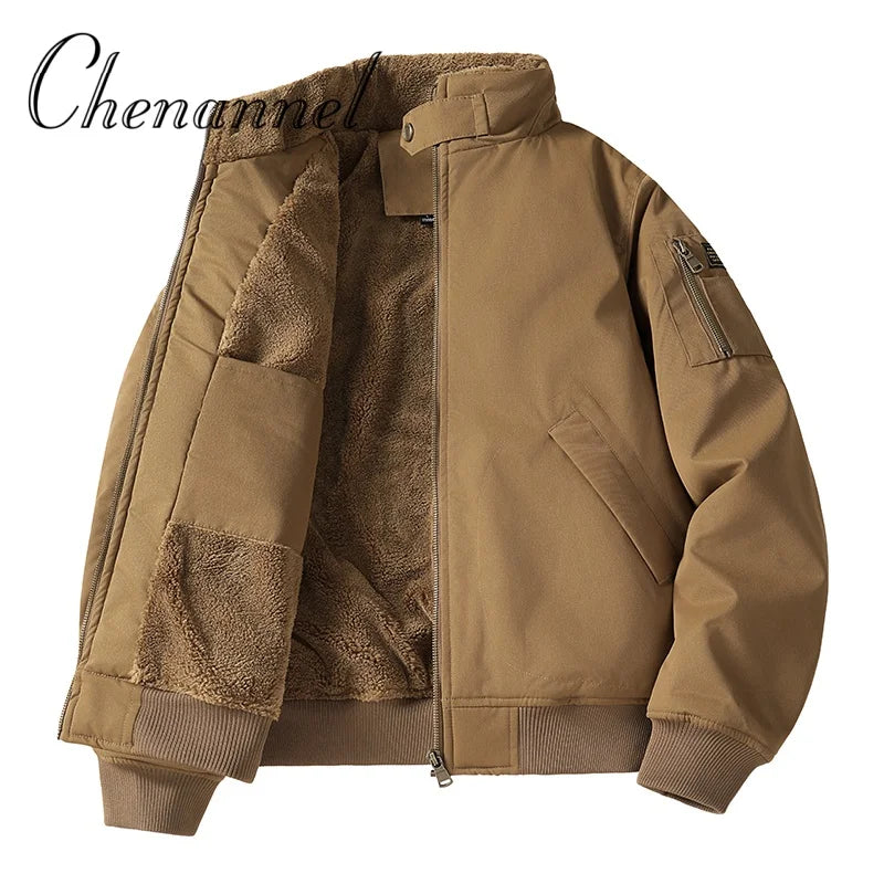 Men's Winter Cotton Jacket, Versatile Casual Stylish Windproof Warm Stand - Collar Coat