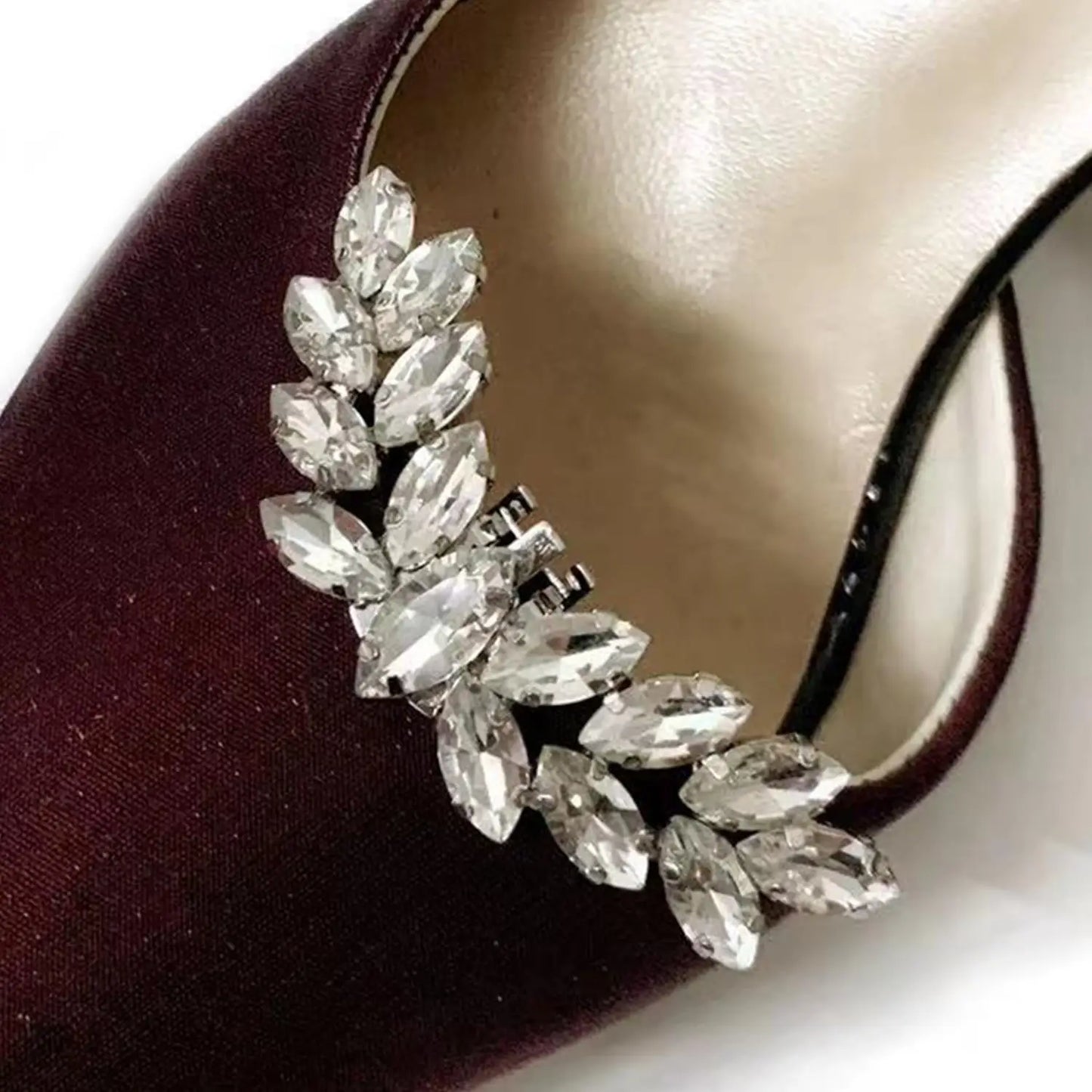 1PC Removable Lady Shoe Clips Wedding Bride Shoes Decoration Women High Heel Charms Jewelry Rhinestones Crystal Shoes Decoration