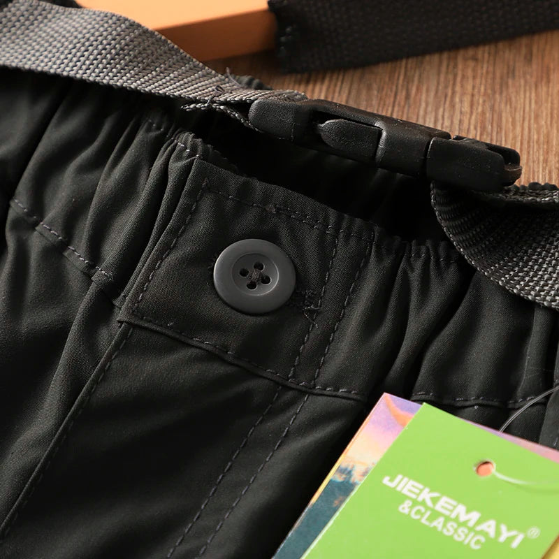 Outdoor Men's Windproof Waterproof Hiking Sports Loose Straight Multibag Workwear Casual Long Trousers Faionable Urban Sle