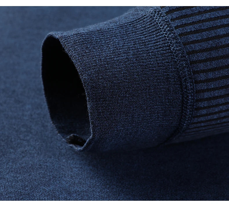 Men's Long Sve Fce Lined Knitted irt Busin Casual Sle Winter Warm Top Fake Two-Piece Design Comfortable Fit