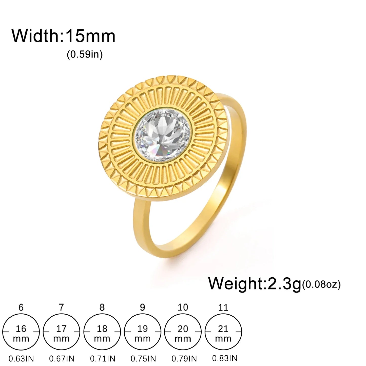 Skyrim Turquoise Rings for Women Stainless Steel Gold Color Natural Stone Crystal Ring Bohemian Jewelry Valentine Gift Wholesale