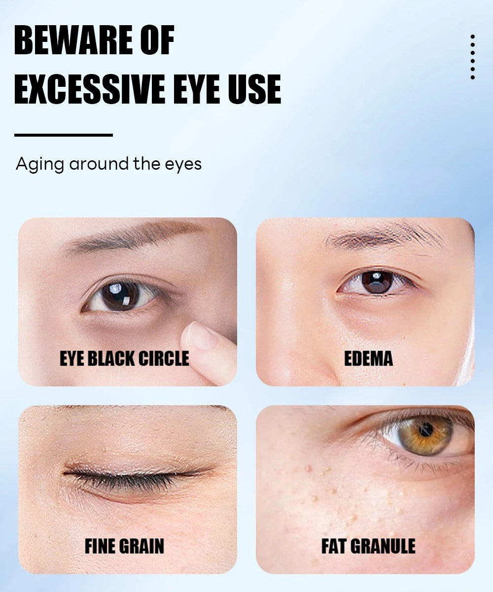 Led Red Light Eye Care Therapy Ems Massager With Gel Patch For Treatment Under Eye Wrinkle Improvement Dark Circles Removal Care