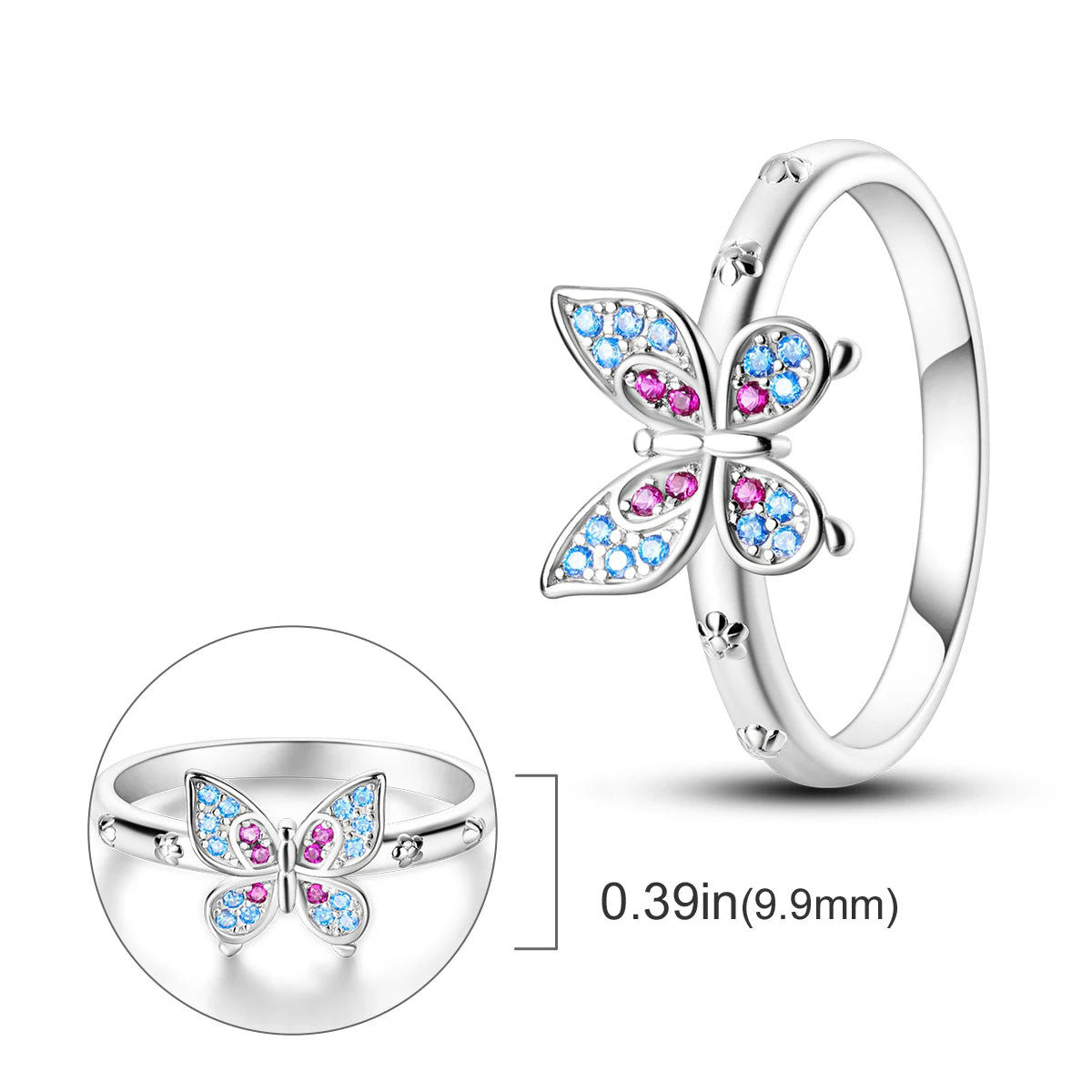 Silver Plated Women Luxury Stackable Ring Real Infinite Flower Daisy Fine Jewelry Rings For Engagement Weddling Party