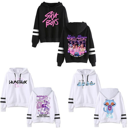 Anime Kpop Demon Hunter Saja Boys Hoodie Anime Sweatshirt Harajuku Pullover Tops Streetwear Fans Gift