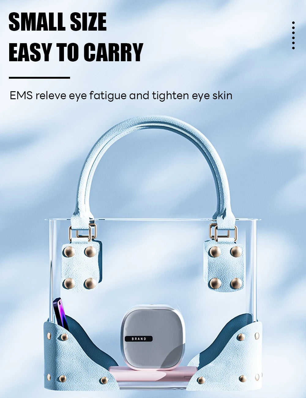 Led Red Light Eye Care Therapy Ems Massager With Gel Patch For Treatment Under Eye Wrinkle Improvement Dark Circles Removal Care