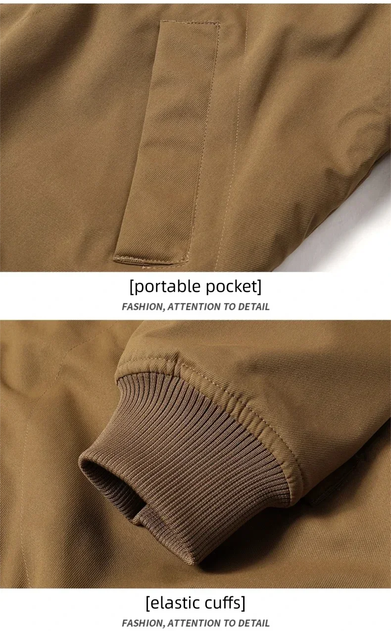 Men's Winter Cotton Jacket, Versatile Casual Stylish Windproof Warm Stand - Collar Coat