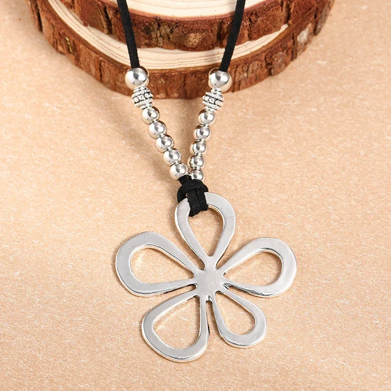 Bohemian Ethnic Wind Imitation Pearl Braided Necklaces Women Retro Hand-woven Beads Double Layer Rope Chain Vacation Jewelry