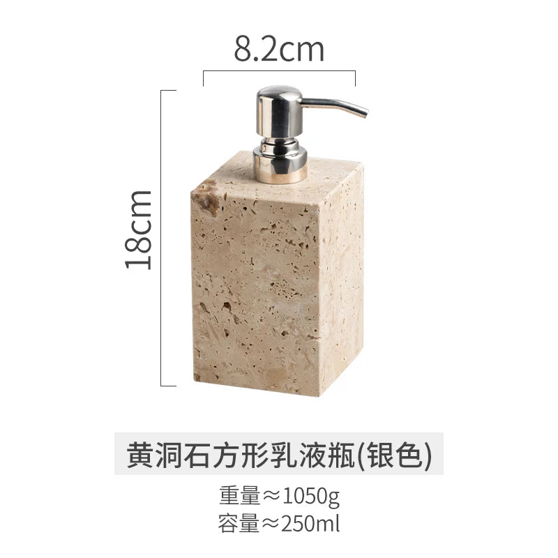 Vintage Rock Wind Cave Ceramic Lotion Bottle Bathroom Shampoo Body Wash Split Empty Bottle Cotton Bumb Box Aromatherapy Bottle