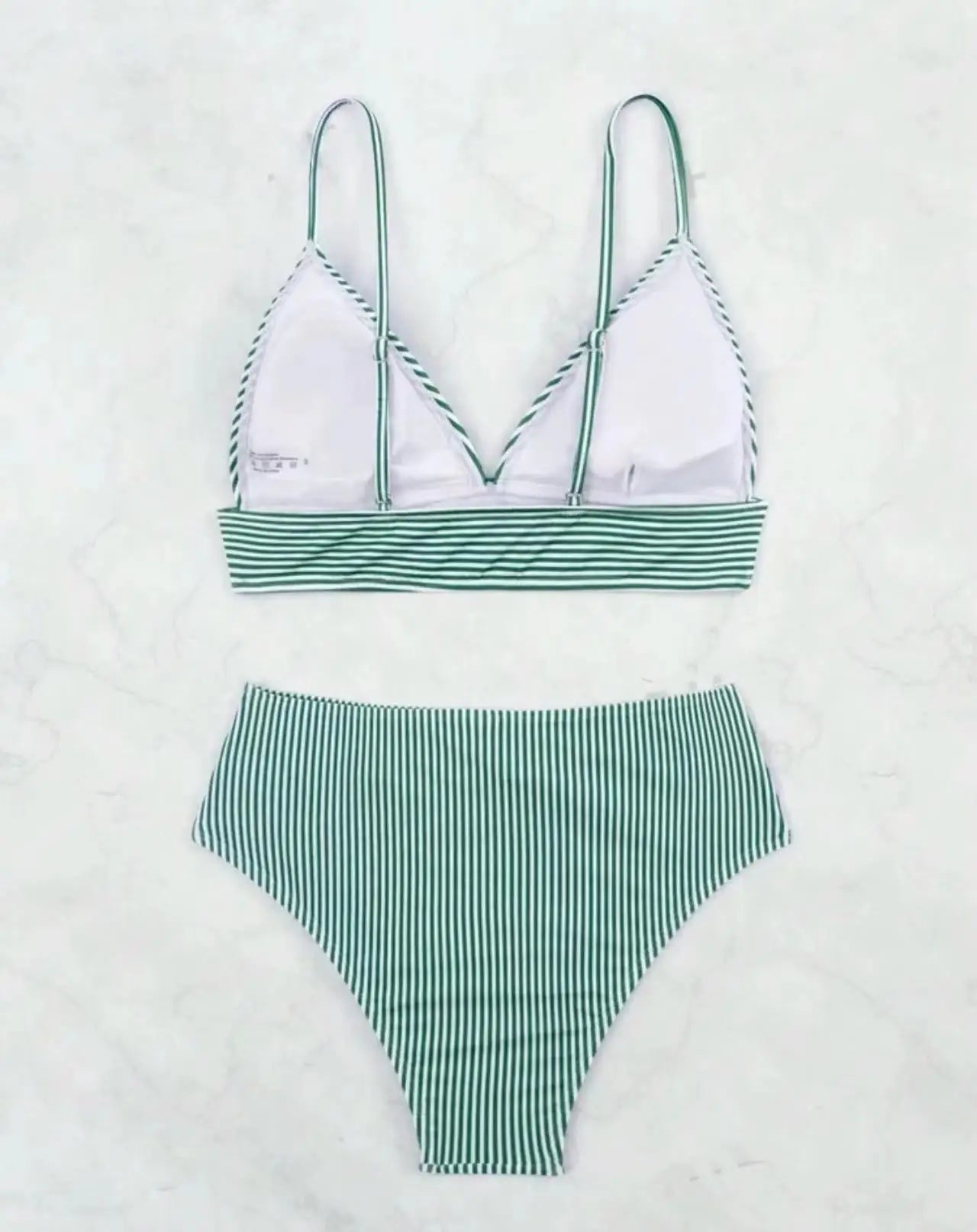 2025 Triangle Bikinis High Waist Strappy Swimsuit Women Sexy Striped Swimwear Female Bathers Swimming Bathing Swimming Swim Suit