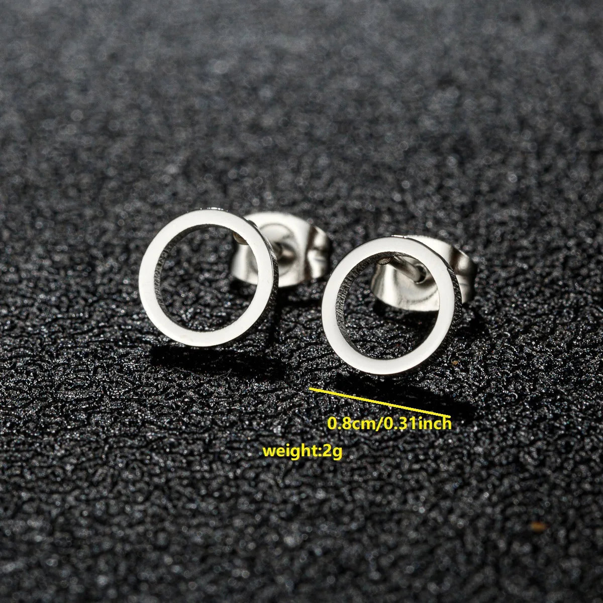 Vintage Simple Star Moon Circle Geometry Stainless Steel Stud Earrings for Women Trendy Earing Piercing Jewelry Gift