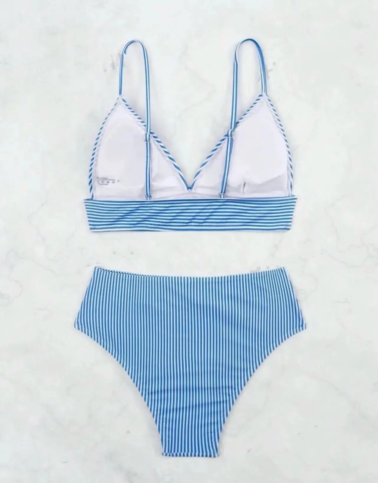 2025 Triangle Bikinis High Waist Strappy Swimsuit Women Sexy Striped Swimwear Female Bathers Swimming Bathing Swimming Swim Suit