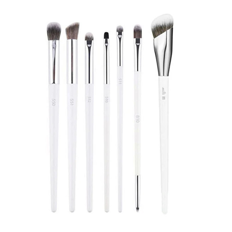 2/3/4/5/6/7pc White Makeup Brushes Liquid Foundation Base Make up Brush Eyeshadow blending Detail Face Eye Concealer Beauty tool