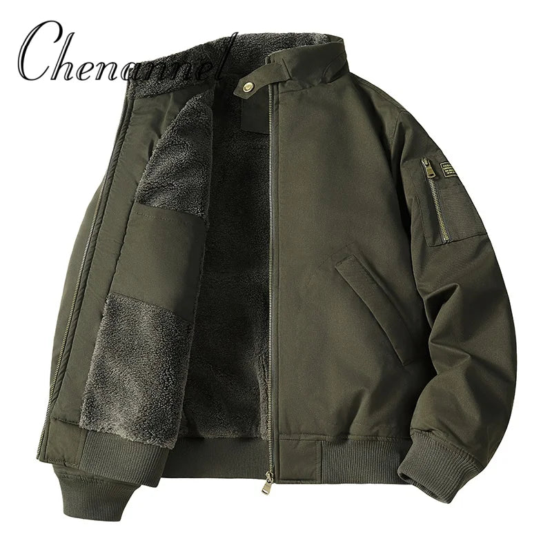Men's Winter Cotton Jacket, Versatile Casual Stylish Windproof Warm Stand - Collar Coat