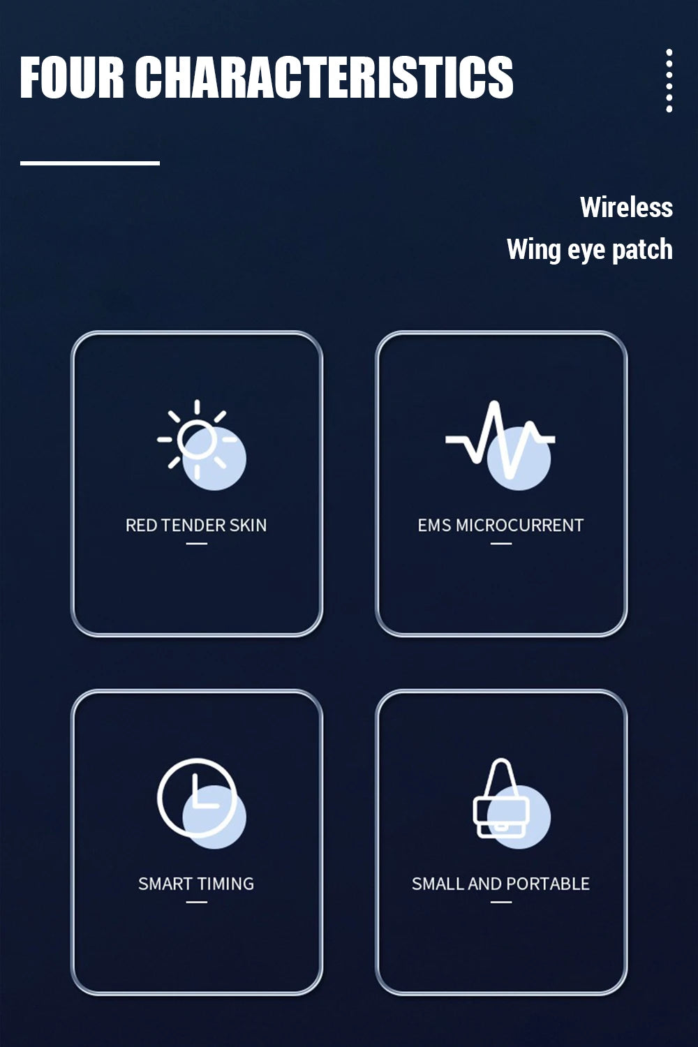 Led Red Light Eye Care Therapy Ems Massager With Gel Patch For Treatment Under Eye Wrinkle Improvement Dark Circles Removal Care