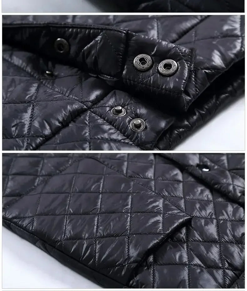 Simplicity Fashion Winter New Women Solid Button Pockets High Waist Down Cotton Thicken Warm Mid-length A-line One Pace Skirt