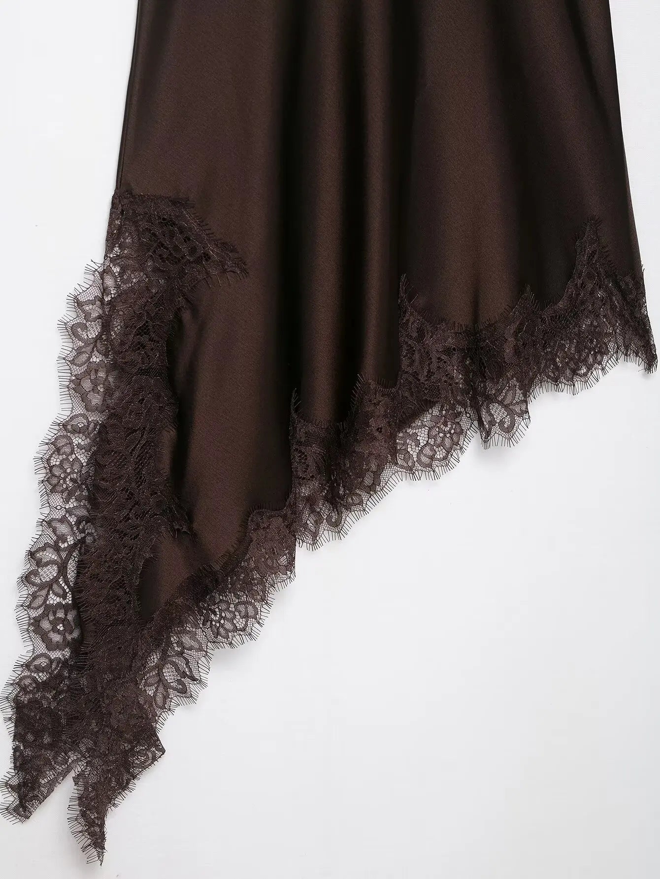 Satin Sexy Lace Spliced Short Sling Dress Women Sleeveless Backless Asymmetric Sexy Party Dresses 2025 Summer Lady Dress ﻿