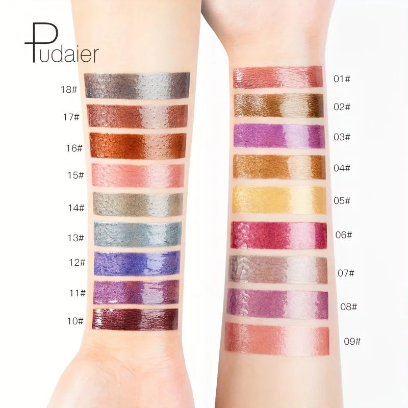 Metallic Glitter Lip Gloss, Waterproof Long Wear, Non-Sticky Hydrating Shine, Music Festival Beauty, Gifts