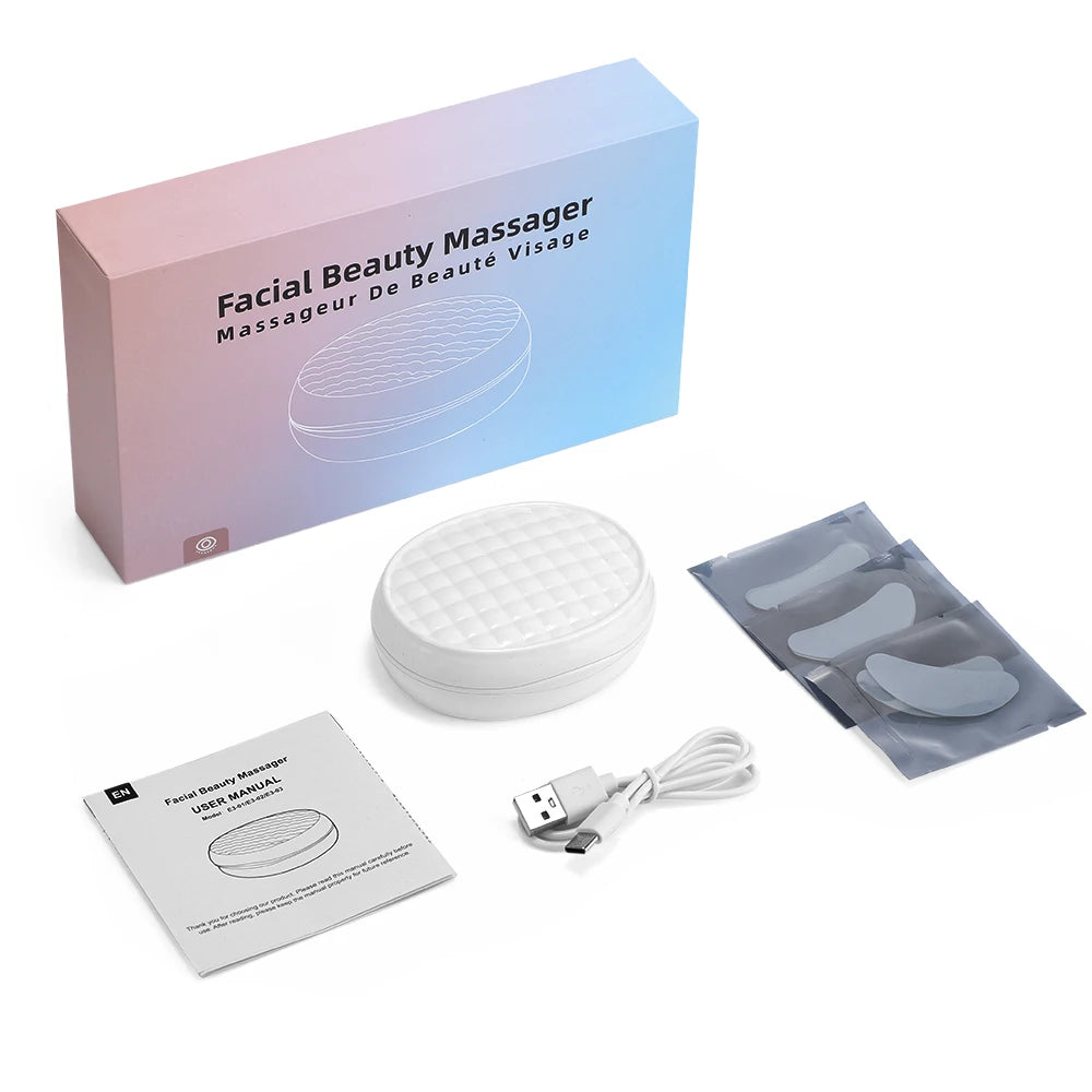 Electric Portable Ems Red Light Therapy Massage Led Eye Patch With Microcurrent Eye Care Device Anti-aging Dark Circles Remover