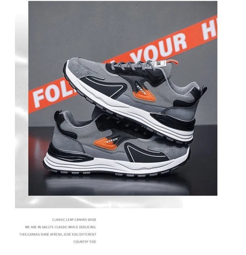 Fashion Men's Shoes Mesh Breathable Casual Sneakers Lace Up Comfort Running Shoes for Men Luxury Tennis Shoes Zapatillas Hombre