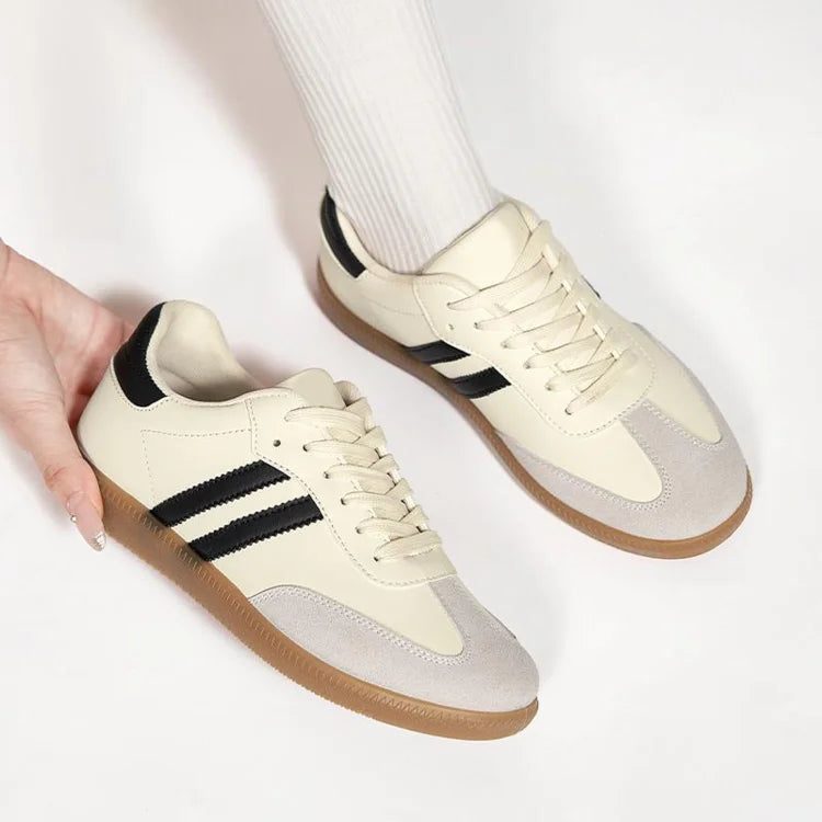 2025 Autumn New  Fashionable Comfortable Casual Sneakers Retro Thick-soled Sneakers Women's College Style Board Shoes Big Size