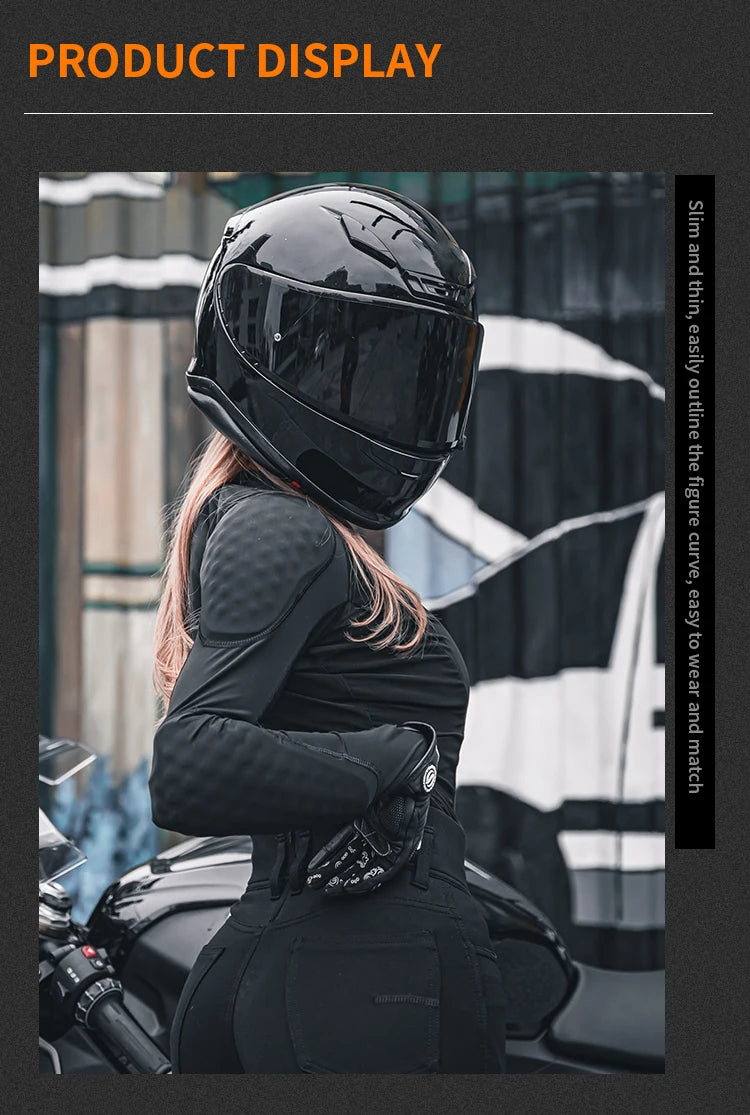Women Motorcycle Soft Armor Full Body Summer Motorbike Skiing Protective Jacket Lady Motocross Racing Undershirt CE Approved