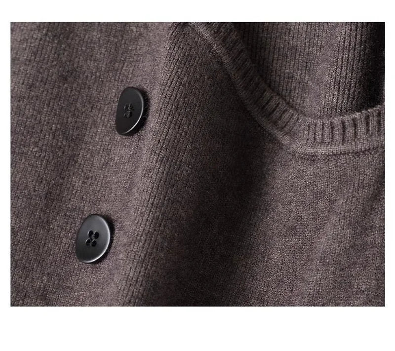 Women Knitted Skirt 2025 Autumn Winter New Loose Oversized Button Elastic Skirts Female Knitt Skirt Warm Women's Clothing