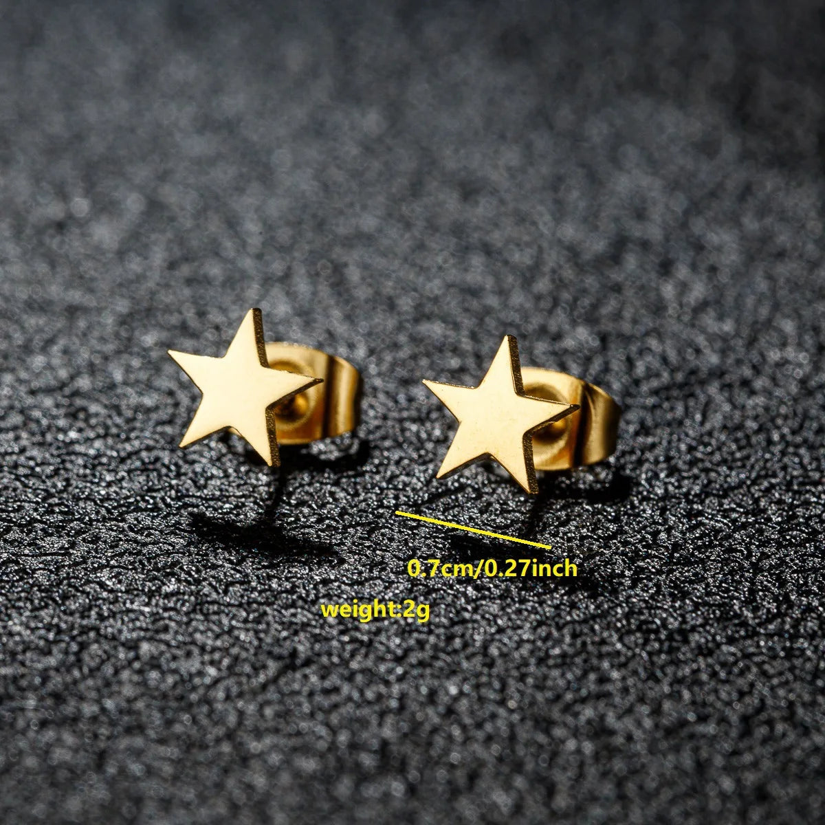 Vintage Simple Star Moon Circle Geometry Stainless Steel Stud Earrings for Women Trendy Earing Piercing Jewelry Gift