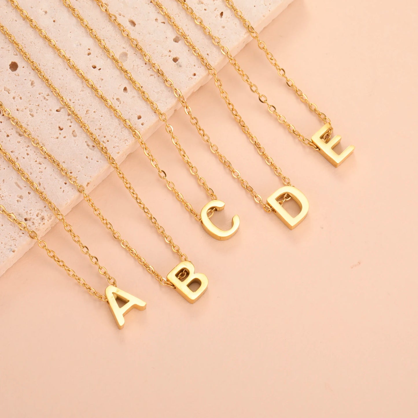 EUEAVAN 5pcs Stainless Steel A-Z Letter Alphabet Charms Pendant for Necklace Earrings Bracelets Jewelry Making DIY Accessories