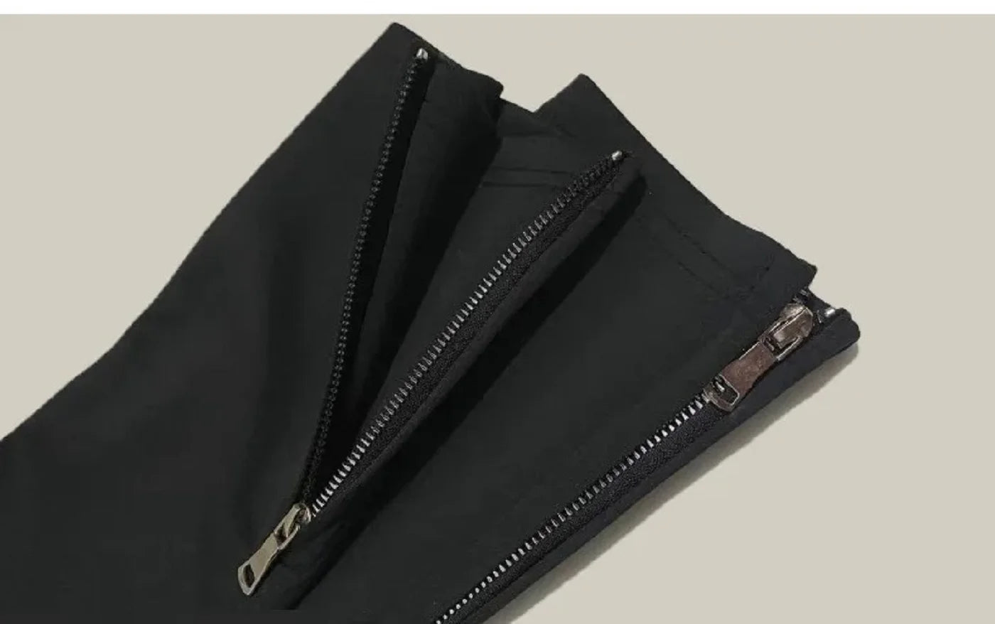 Autumn Men's Footband Solid Color Sports Pants Stretch Slim Cotton Zipper Pocket Draw Rope Fashion Running Casual Sports Pants