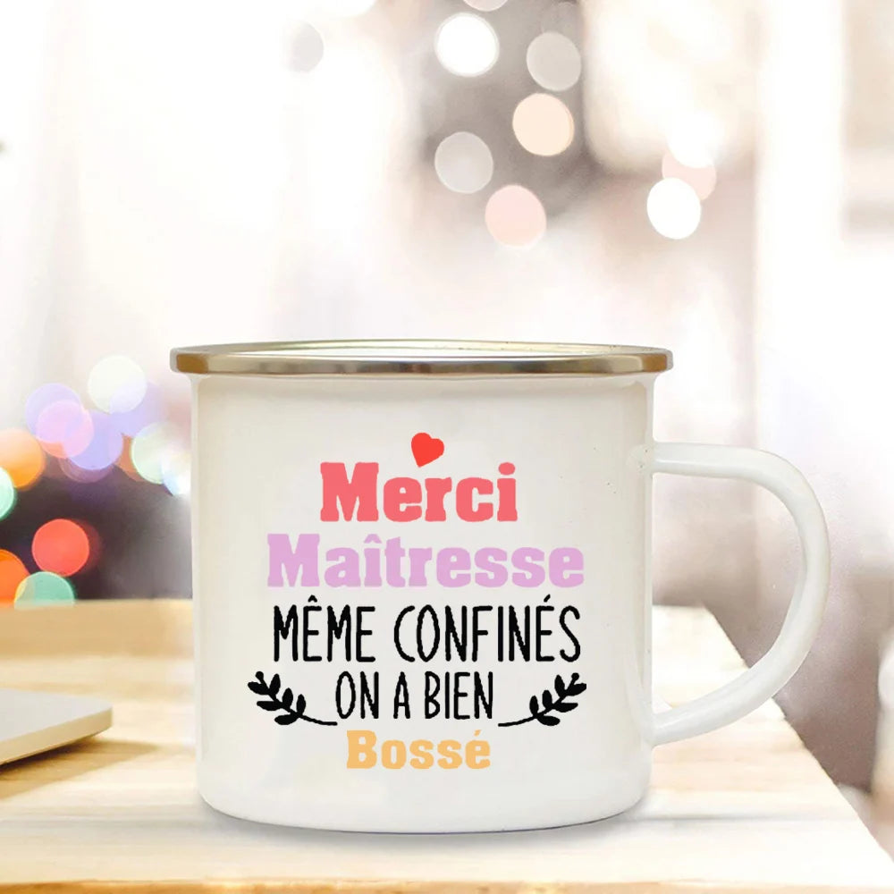 Thank You Teacher for This Wonderful Year Spent with You Print Mug Coffee Cup Drinks Camping Mugs Teacher's Day Gift for Teacher