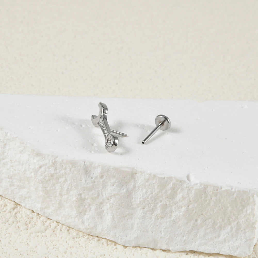 1PC Surgical Steel Threadless Wrench Axe Scissor Dragon Labret Lip Ring Ear Cartilage Tragus Earring Helix Lobe Piercing Jewelry