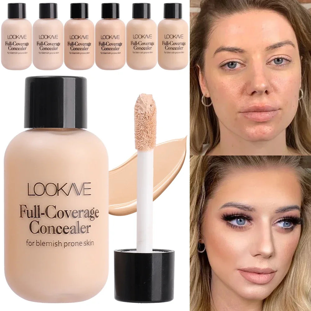 Waterproof Matte Concealer Cream Full Coverage Acne Dark Circles  Oil Control Lasting Liquid Foundation Facial Makeup Cosmetics