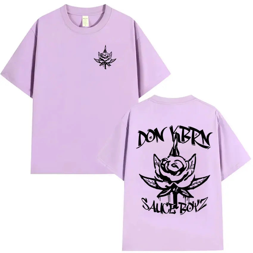 Rapper Eladio Carrion 2025 Trendy Album Double Sided Print T Shirt Mens Hip Hop Summer High Quality T-shirt Loose Oversized Tops