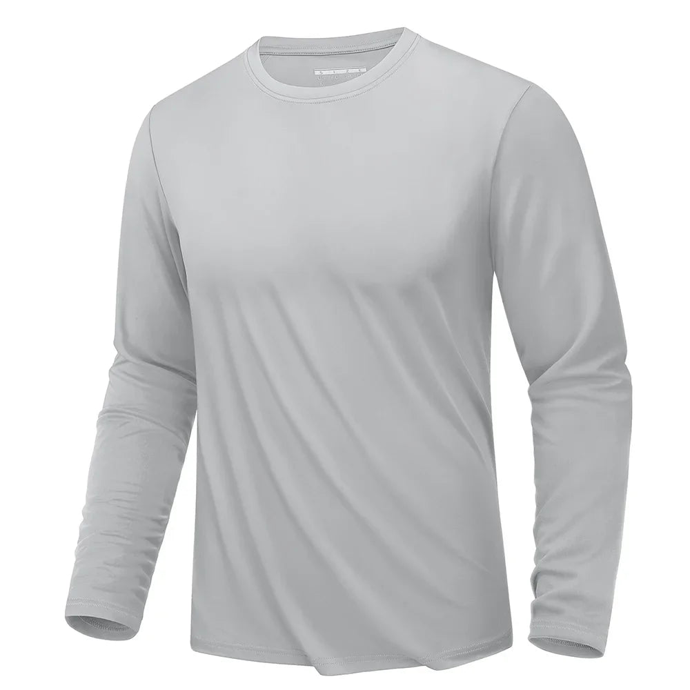 Men's Sun Protection  Summer official-website Long Sleeve Quick Dry Men T Shirts Breathable Hiking Fish Performance Top UV-Proof